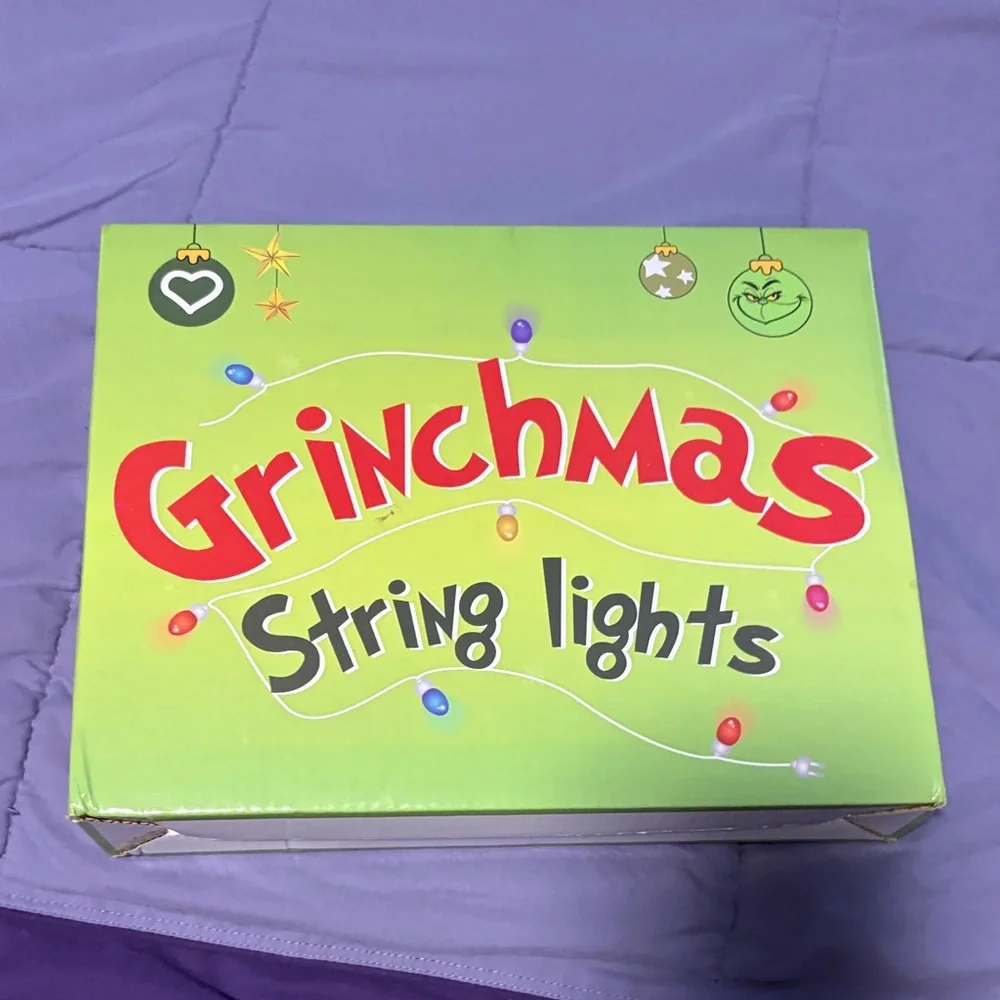 Grinchmas String Lights. Takes 3 double A batteries, not included.